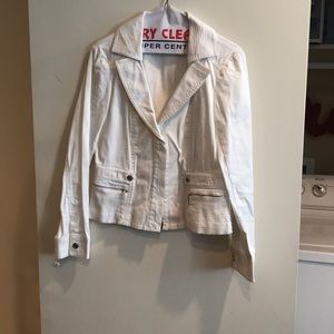White jean jacket/ blazer